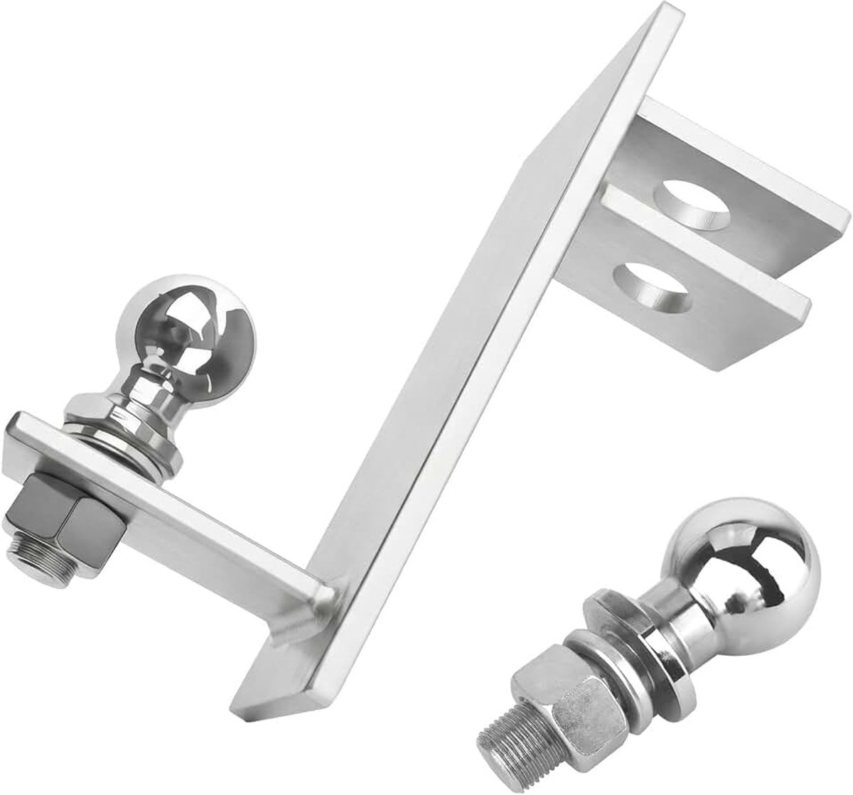 Trekhaak voor tractor, 50 mm manoeuvreerhulp, trekmok, kogelkop, manoeuvreerhulp, stabiele thermisch verzinkte combikoppeling voor aanhangergeleiding voor tractor, auto, vrachtwagen en