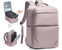 Reisrugzak - Handbagage Tas - Vliegen Zonder Kosten - Met Vacuüm Compressie - 40x20x25 cm - Roze Paars