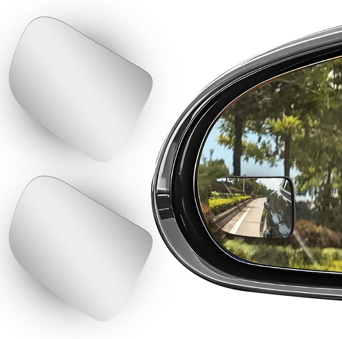 Dodehoekspiegels voor auto's, verwijderbare, verstelbare ronde, groothoek convexe achteruitkijkspiegel, auto-accessoires, universeel HD-glas voor SUV's, auto's, Blind Spot Spiegels