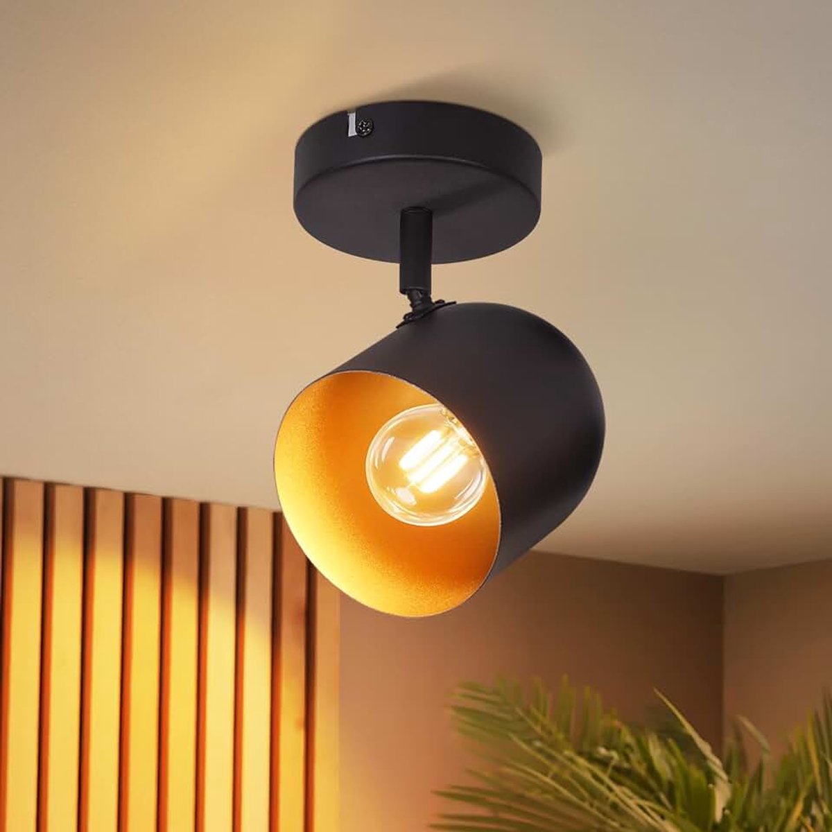 Plafondlamp E14 vintage plafondspot: spot plafondlamp 1 vlam | plafondspot gang industriële plafondlamp spot wandspot voor keuken woonkamer - zonder lampen