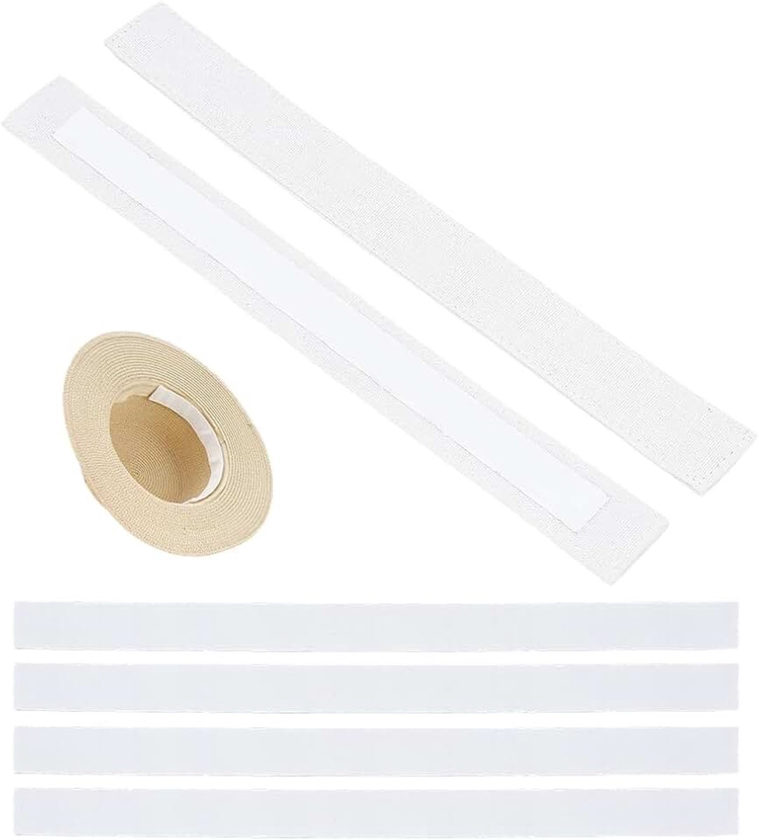 PandaHall Beschermende zweetband Liner Insert voor hoeden,Katoenen Hoed Insert Dubbelzijdige Plakband Hoed Bescherming voor Outdoor Sport Hoeden Correctie