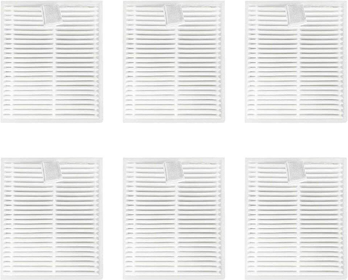 6 stuks wasbare en herbruikbare HEPA-filters, compatibel met Roborock Q7 M5 / Q7 TF+ / Q7B / Q7T + reservefilter accessoireset, wasbaar en herbruikbaar, vervangingsfilterset