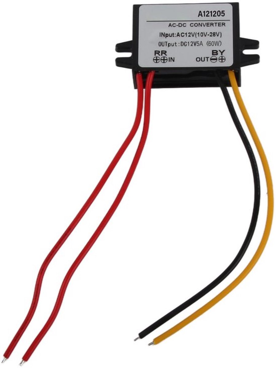 Spanningsconverter - DC 12V - 5A spanningsregelaar - Compact formaat - Efficiënte stroomomzetting - Voor elektronische toepassingen - Z