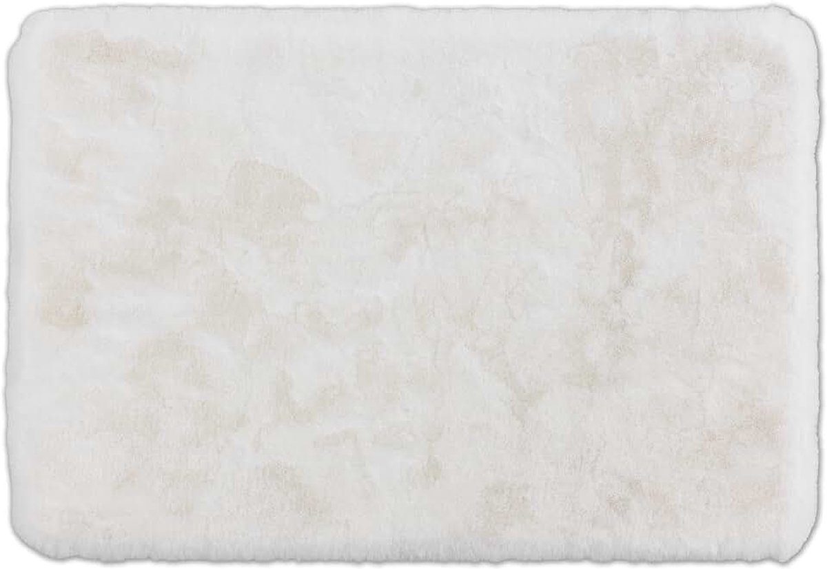 Wohnen Collection Badkamerkleed 67 x 110 cm - zeer zachte badmat wit - afwasbaar en antislip | Zachte badmat antislip badmat badkamer douchemat badmat absorbeert vocht op vloerverwarming