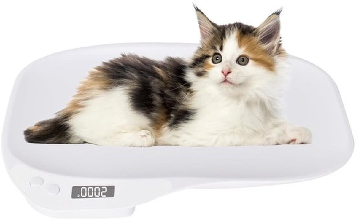 Digitale Weegschaal voor Huisdieren tot 15 kg - Geschikt voor Honden en Katten, 4 Gewichtmodi, Nauwkeurige Metingen voor Kleine Dieren en Baby's