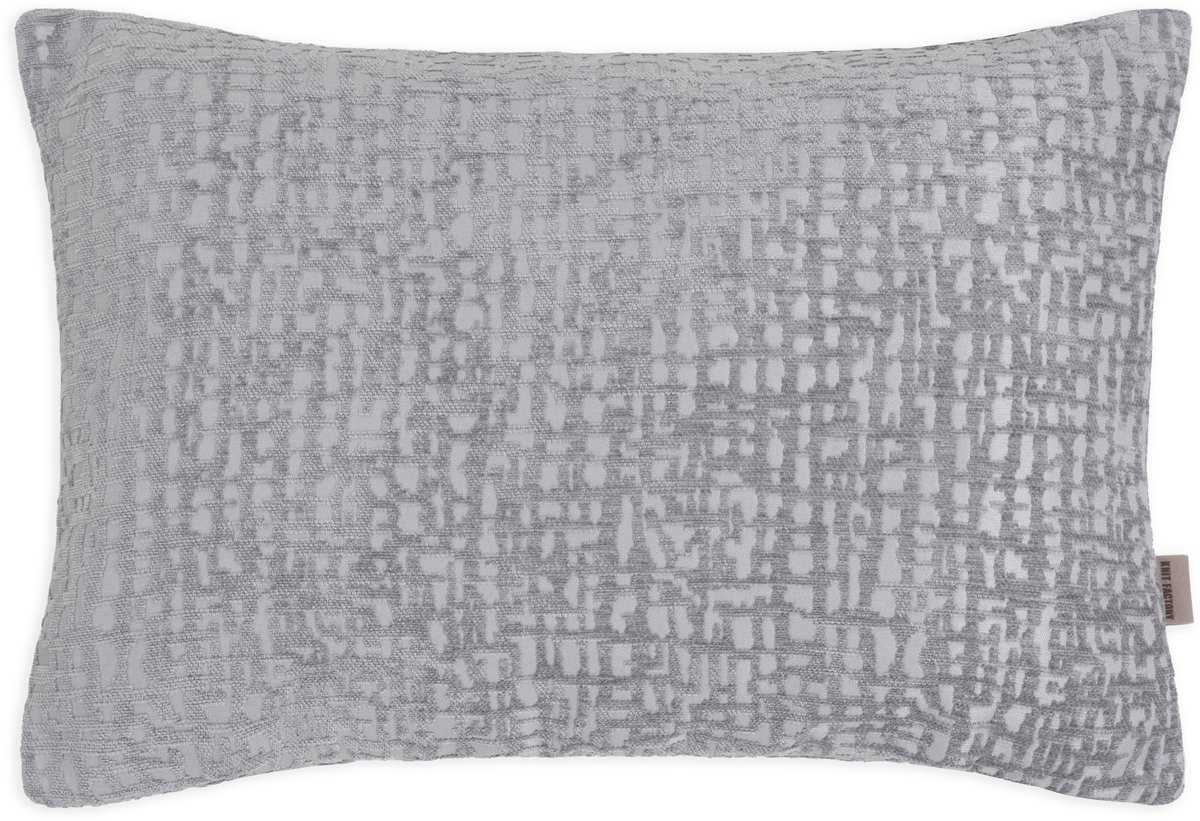 Knit Factory Mart Sierkussen - Licht Grijs - 60x40 cm
