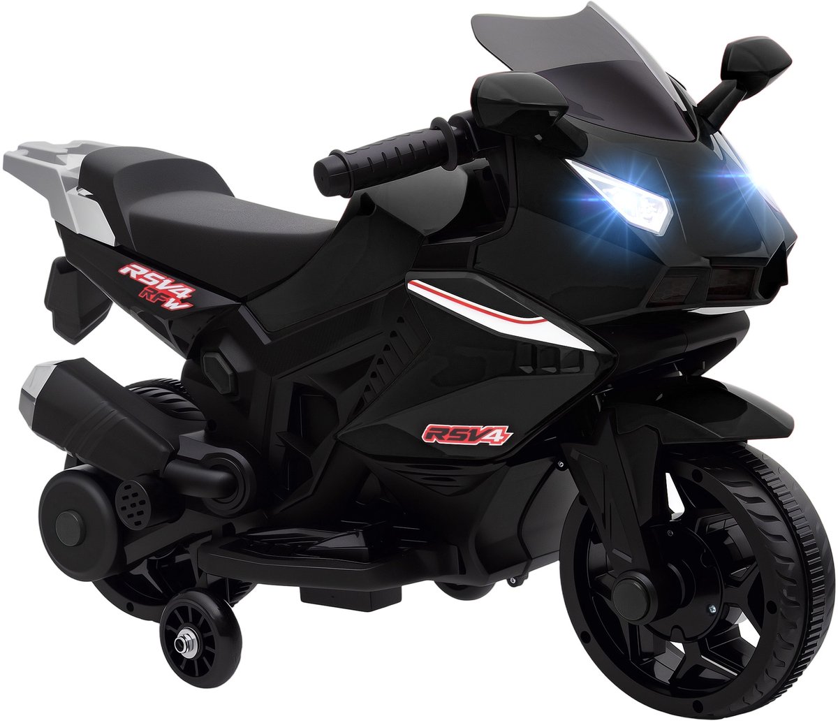 AIYAPLAY - Elektrische rijdende motorfiets - PP - 75x36x49cm - Zwart