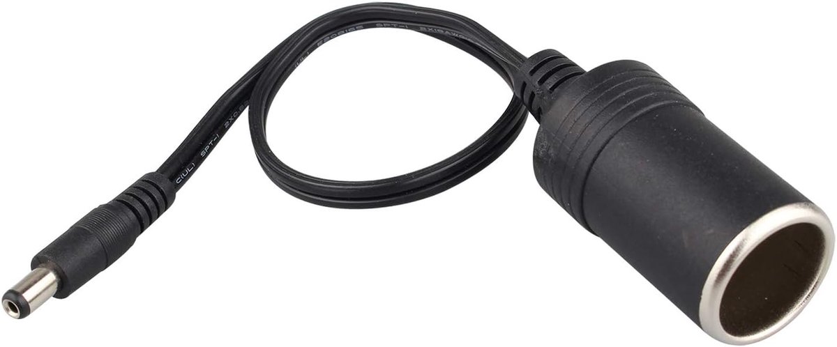 12/24V Vrouwelijke Auto Sigarettenaansteker Socket Plug Connector Oplader Kabel Adapter Omzetten naar Mannelijke DC 5.5 * 2.1mm 10A 38cm