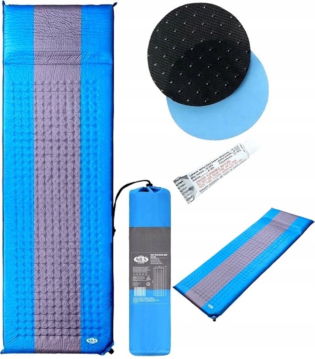 Nils Camp Zelfopblazende Mat 195x60x5cm - Comfortabel Kamperen