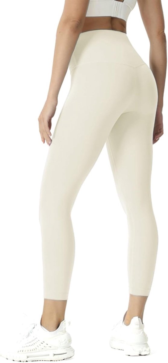 Leggings met hoge taille, leggings voor dames, fitnessbroek, yogabroek voor dames, voor sport of vrije tijd, buikcontrole, elastisch, zacht, ondoorzichtig