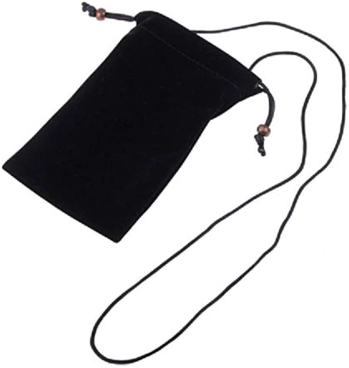 Cover Zachte doek Flanellen Draagtas met ketting en lus sluiting voor => BQ Aquaris M5 > Zwart