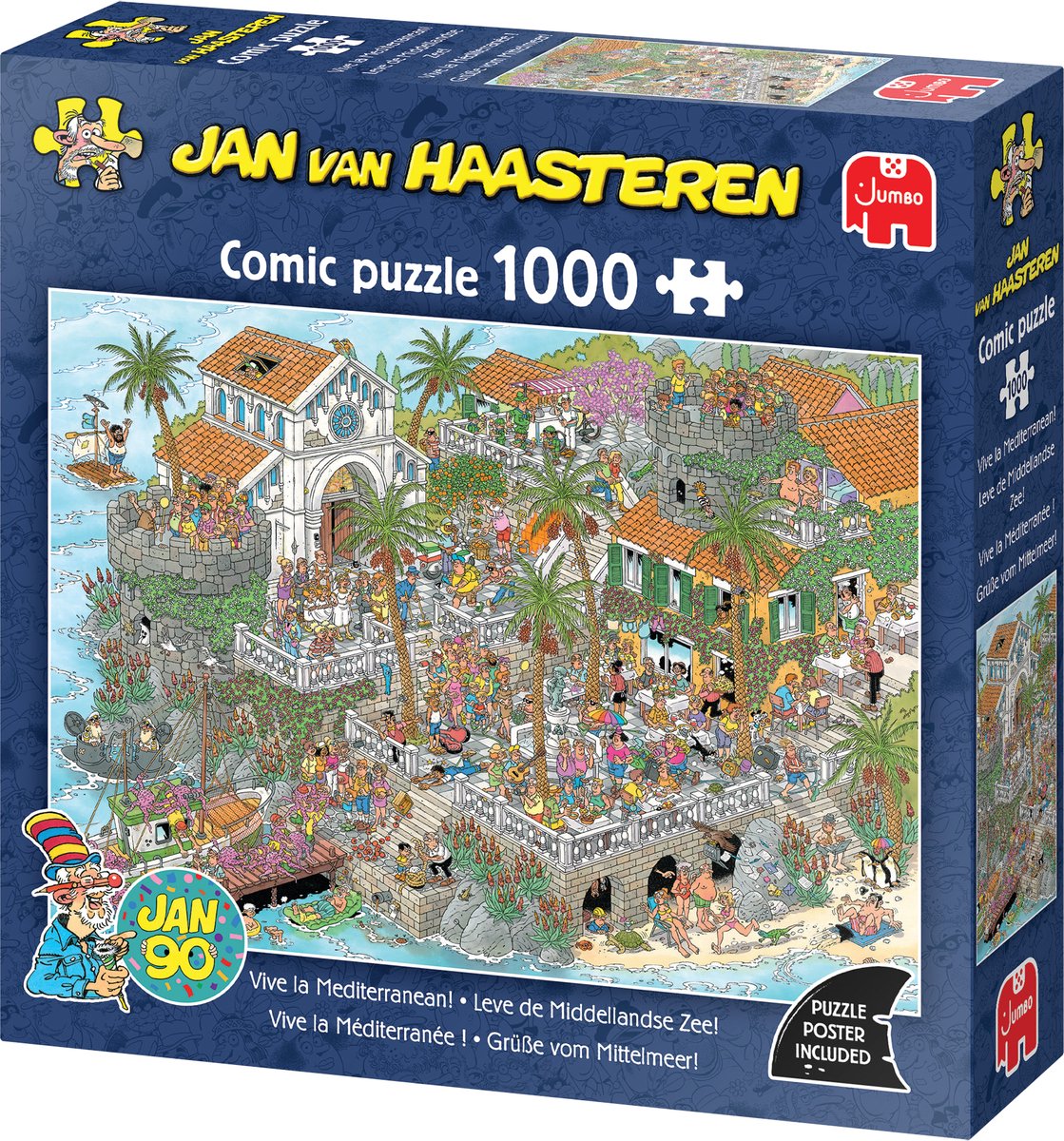 Jan van Haasteren Leve de Middellandse Zee! - Puzzel 1000 stukjes volwassenen - Legpuzzels — afbeelding 4