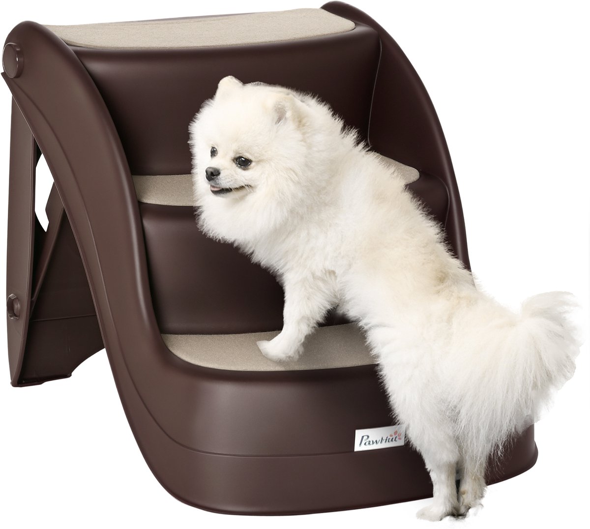 PawHut-huisdierentrap-PP-49 x 38 x 38 cm-Bruin
