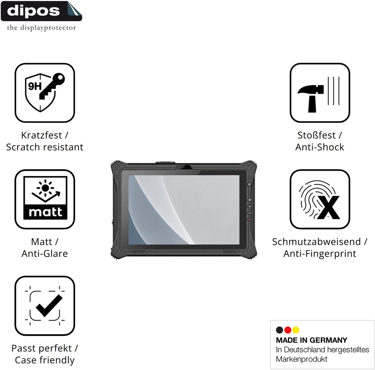 dipos – 2x Matte Pantserfolie geschikt voor Conker NS101 | 9H Screenprotector