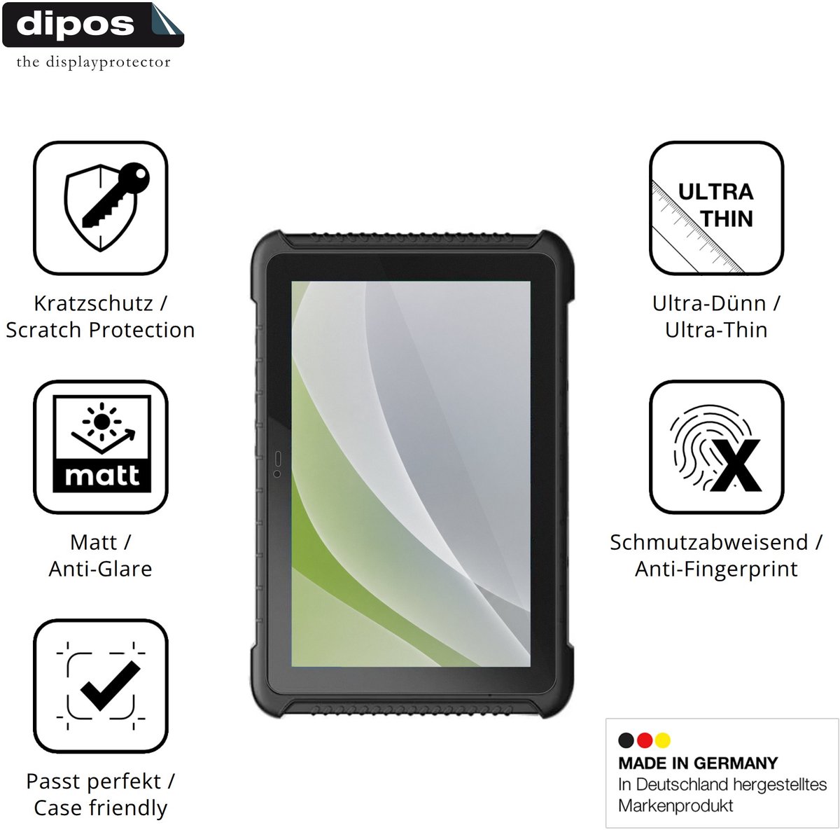 dipos – 2x Matte Beschermfolie geschikt voor Conker NS10 | Krasbestendige & antireflecterende Screenprotector Ultra-Thin