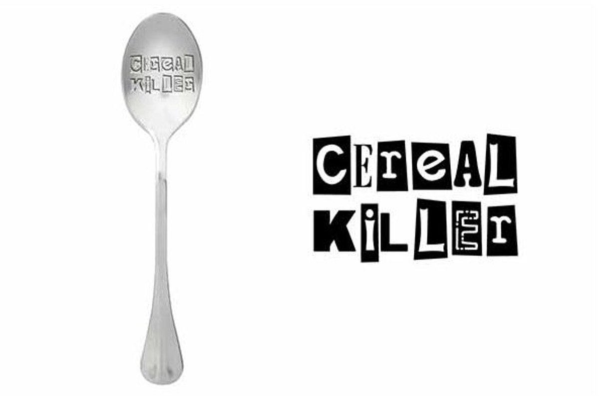 One Message Spoon Set6 Cereal Killer