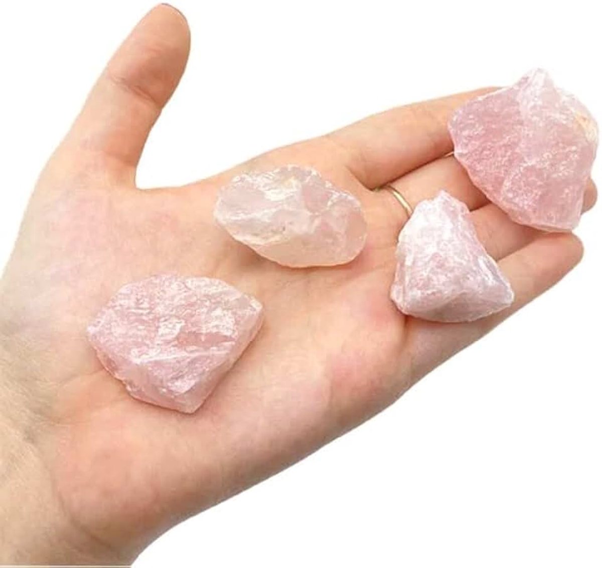 Natuursteen ruwe steen helende steen helende steen meditatie Reiki (rozenkwarts 2-3 cm)