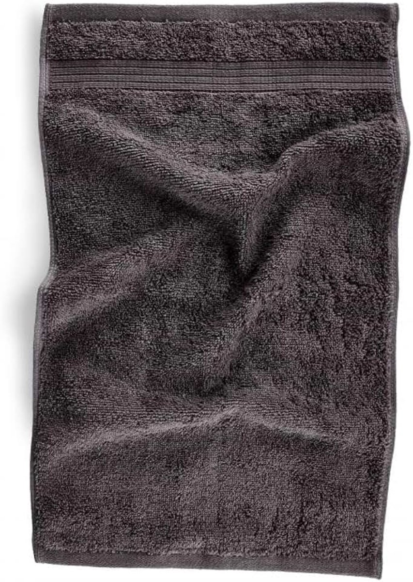 Home Studio - Gastendoekje EDEN - SET/4-100% bio katoen - 500 g/m2 - met ophanglus - bio katoen - superzacht en zeer absorberend - 30x50 cm - Grijs