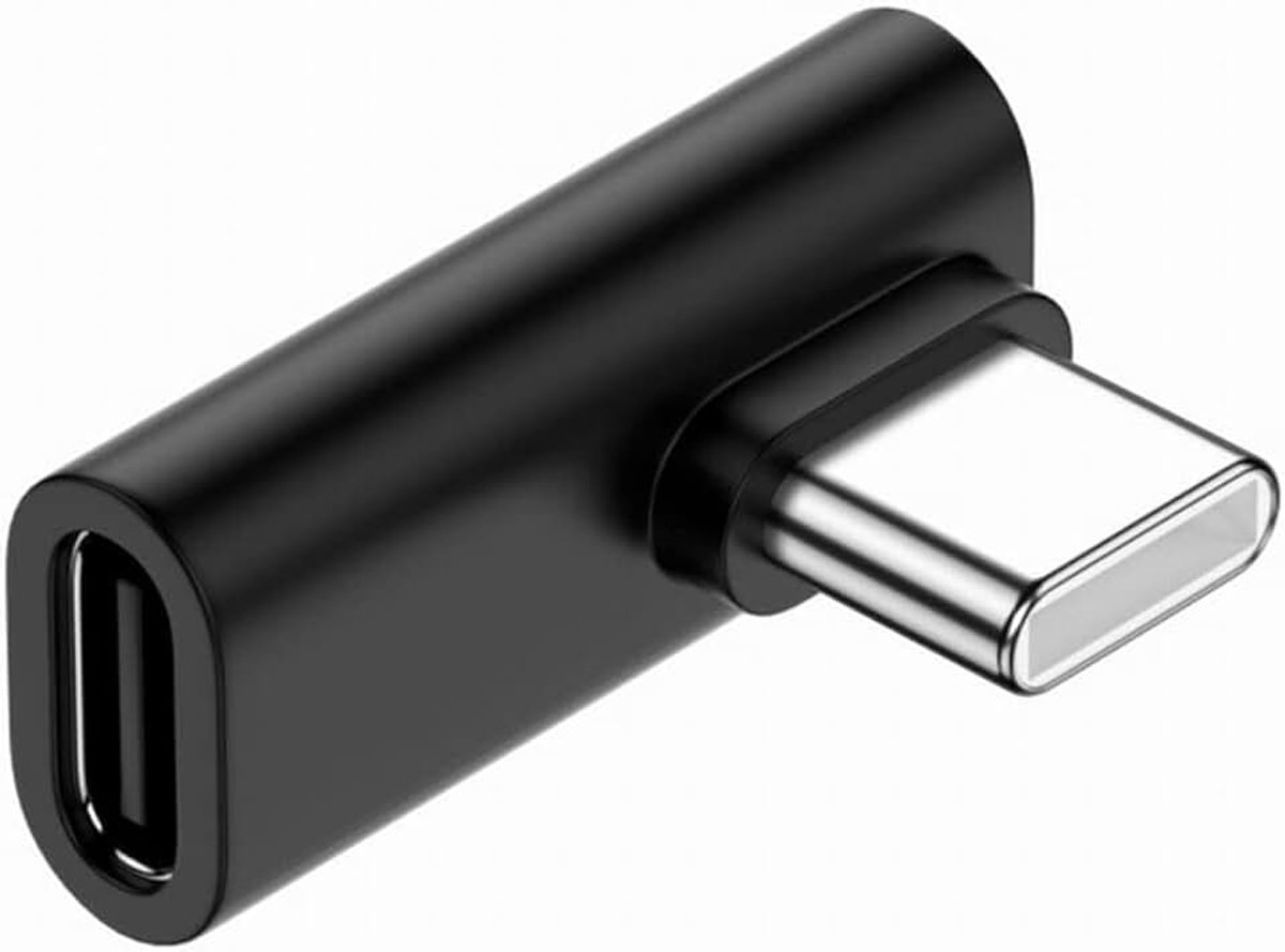 Profiel 90 Graden Rechts & Links Hoekige USB 3.1 Type-C Mannelijke naar Vrouwelijke Uitbreiding Adapter voor Laptop & Tablet & Telefoon
