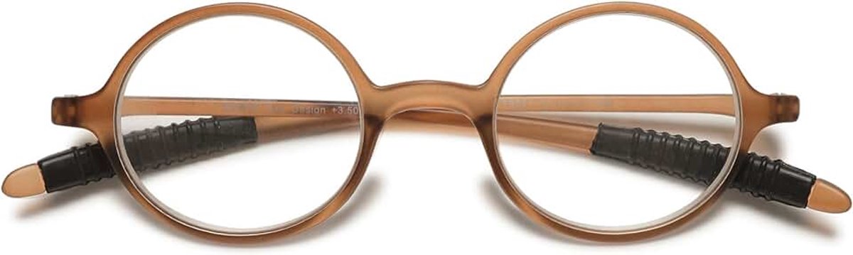 Leesbril voor Heren en Dames - Retro Ronde Leeshulp, Licht TR90 Volledige Rand, Nerd Bril - 1,0 tot 4,0 Sterkte