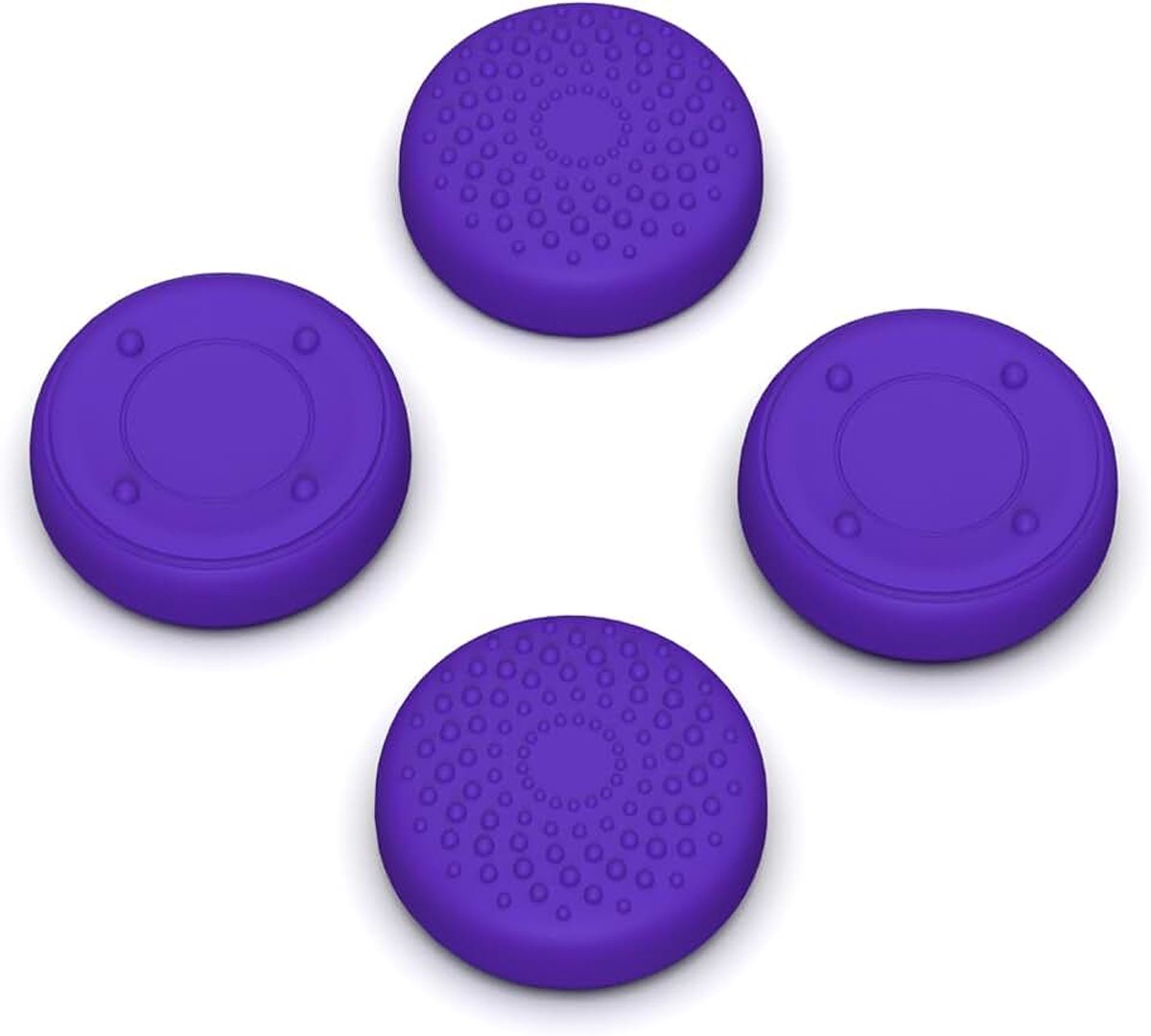 Duimgreep Caps voor Steam Deck LCD,Thumb Grip Caps voor Steam Deck OLED,Zachte Siliconen Cover Compatibel met PS Portal Joystick-Paars(Verhoogde Stippen&Bezaaid Ontwerp)