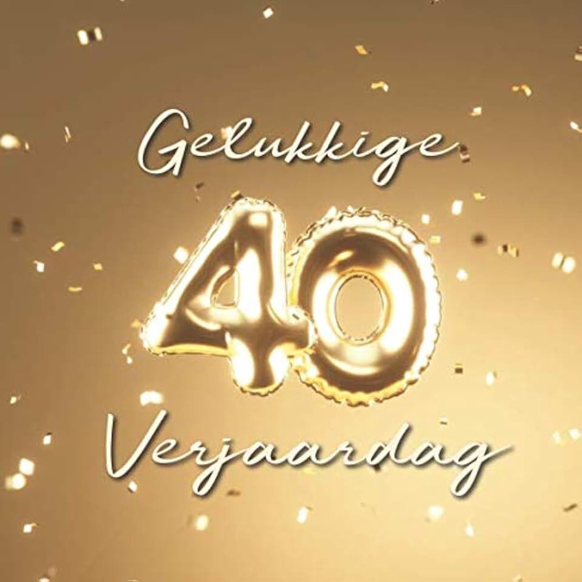 40e Verjaardag: Gastenboek voor de Verjaardag - Ballonnen Goud