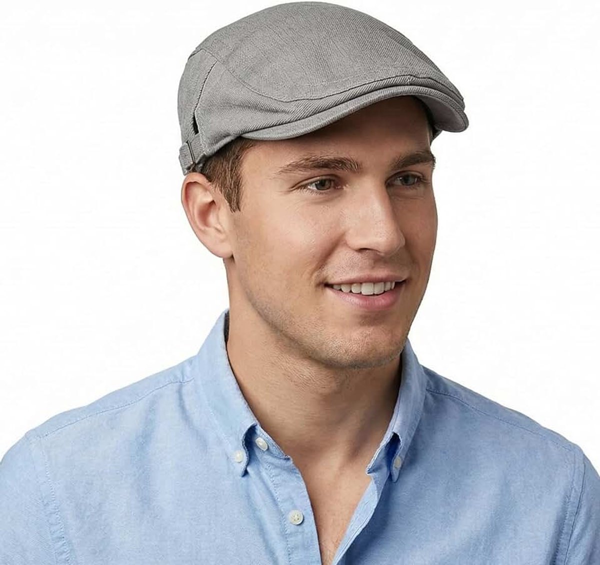 Platte pet voor de zomer, Newsboy, platte pet, verstelbare pet