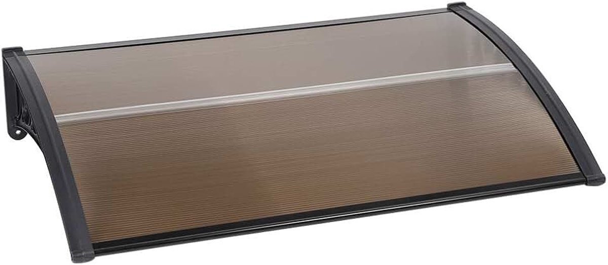 Luifel voor deur, sneeuwschubben voor ramen, uv-bescherming, buitenrolgordijn voor dakterras, balkon, raam, airconditioning, gevel, bruin (60 x 100 cm)