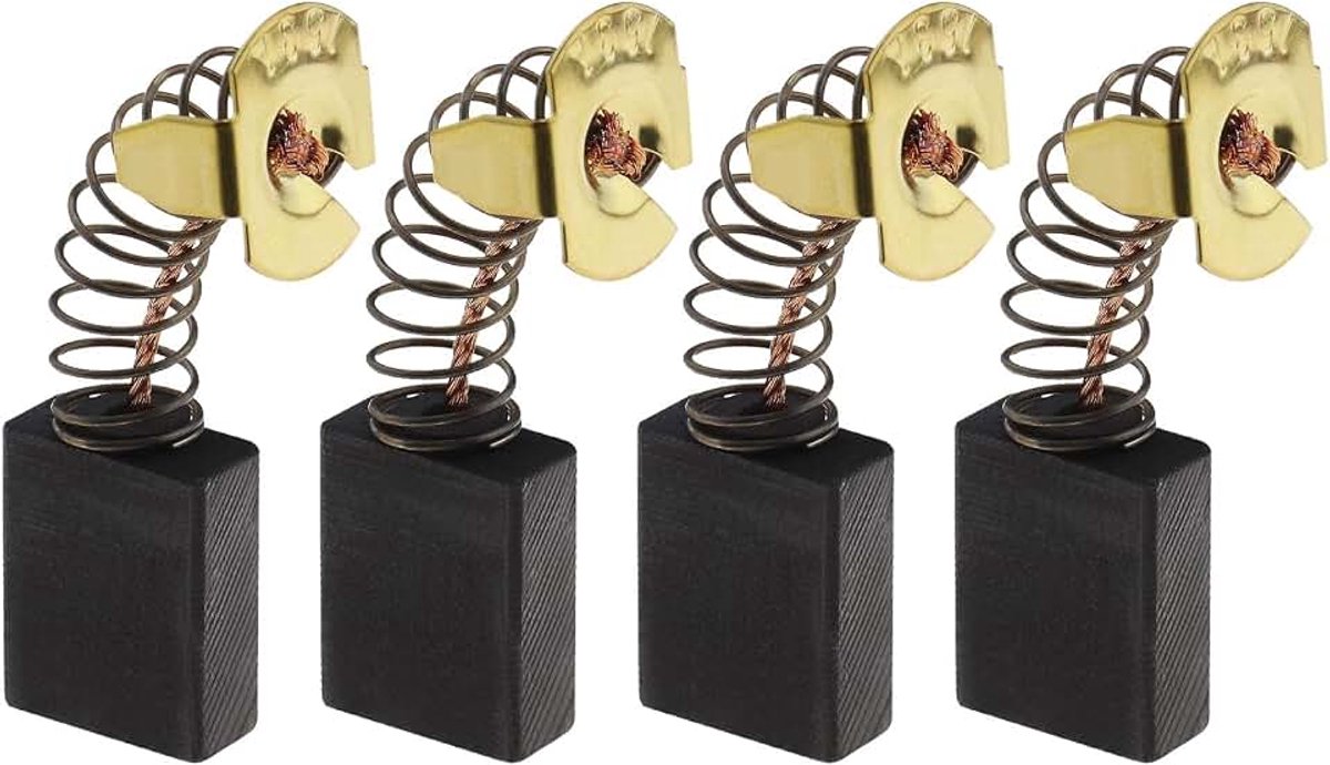4 stuks koolborstels vervanging compatibel met Güde GRK 250/300 verstekzaag koolborstels elektrisch gereedschap accessoires 6,5 x 13,5 x 17 mm