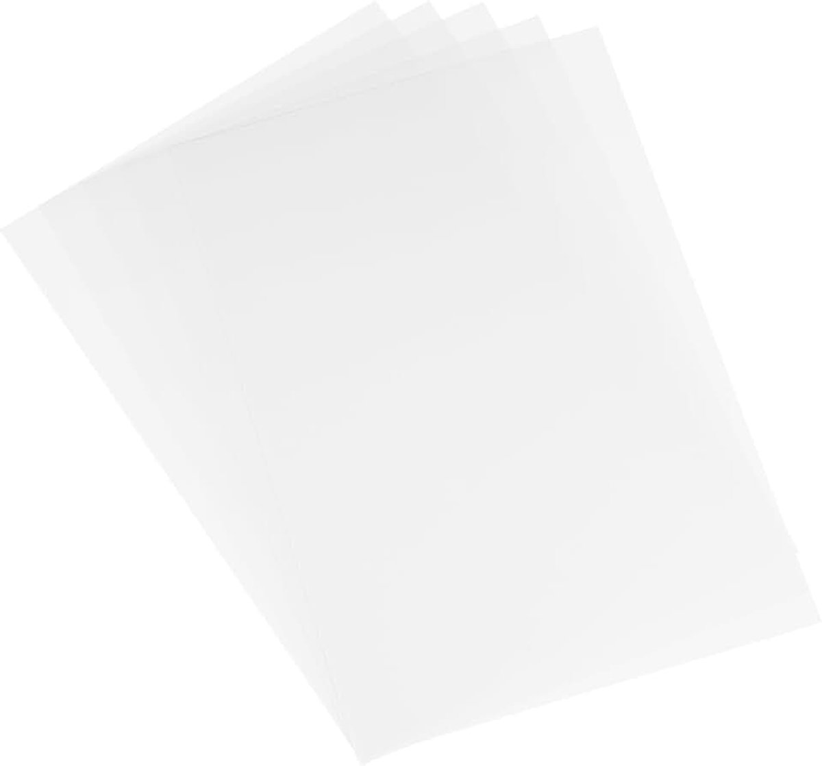 Krimpfolievellen, 5 stuks, 20 x 30 cm, krimpfoliepapier, hitte-krimpkunstpapier voor het maken van oorbellen, halskettingen, sleutelhangers, doe-het-zelf knutselproject, wit
