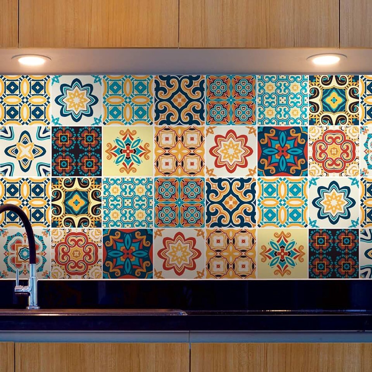 Tegelstickers, plakkende wandtegels voor badkamer, keuken, afpellen en opplakken, zelfklevende wandtegels, waterdicht, oliebestendig, doe-het-zelf