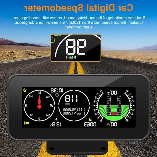 Snelheidsmeter en hellingsmeter voor offroad voertuigen met GPS, spanningsmonitor en vermoeidheidsalarm — afbeelding 5