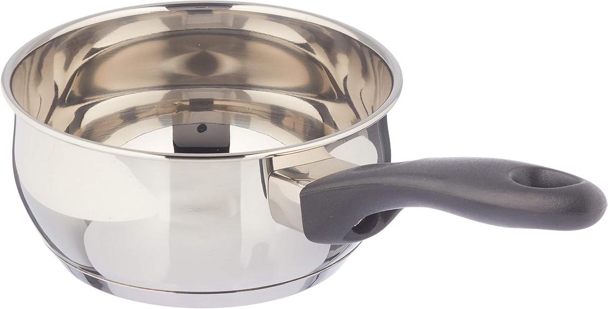 Steelpan - Kookpan - Koken en verwarmen - Thermodifuser bodem - 12 cm - Zilver