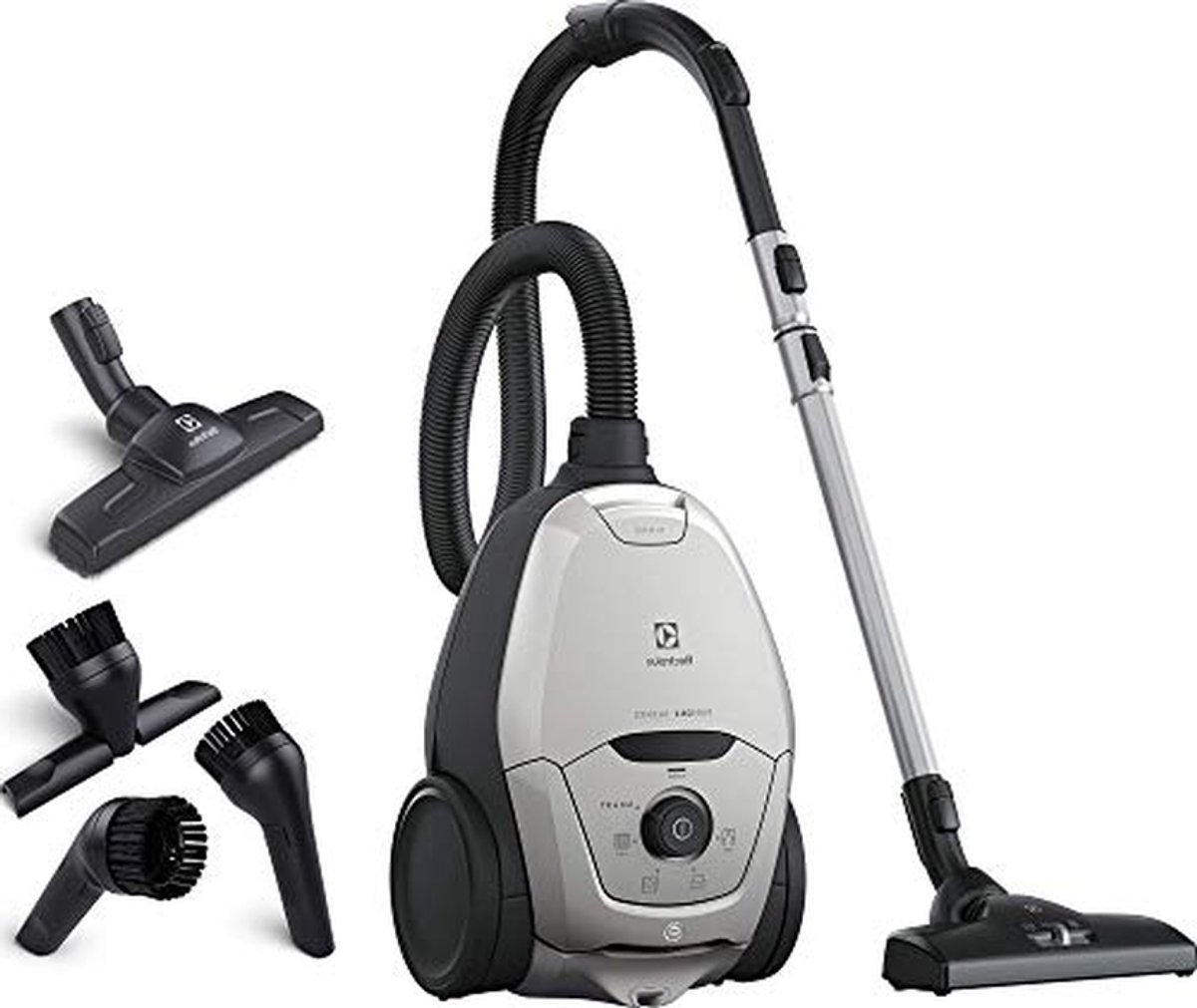Stofzuiger met zak - Cilinderstofzuiger - Efficiënt schoonmaken - Extra stil 57 dB - 35 Liter inhoud - Grijs