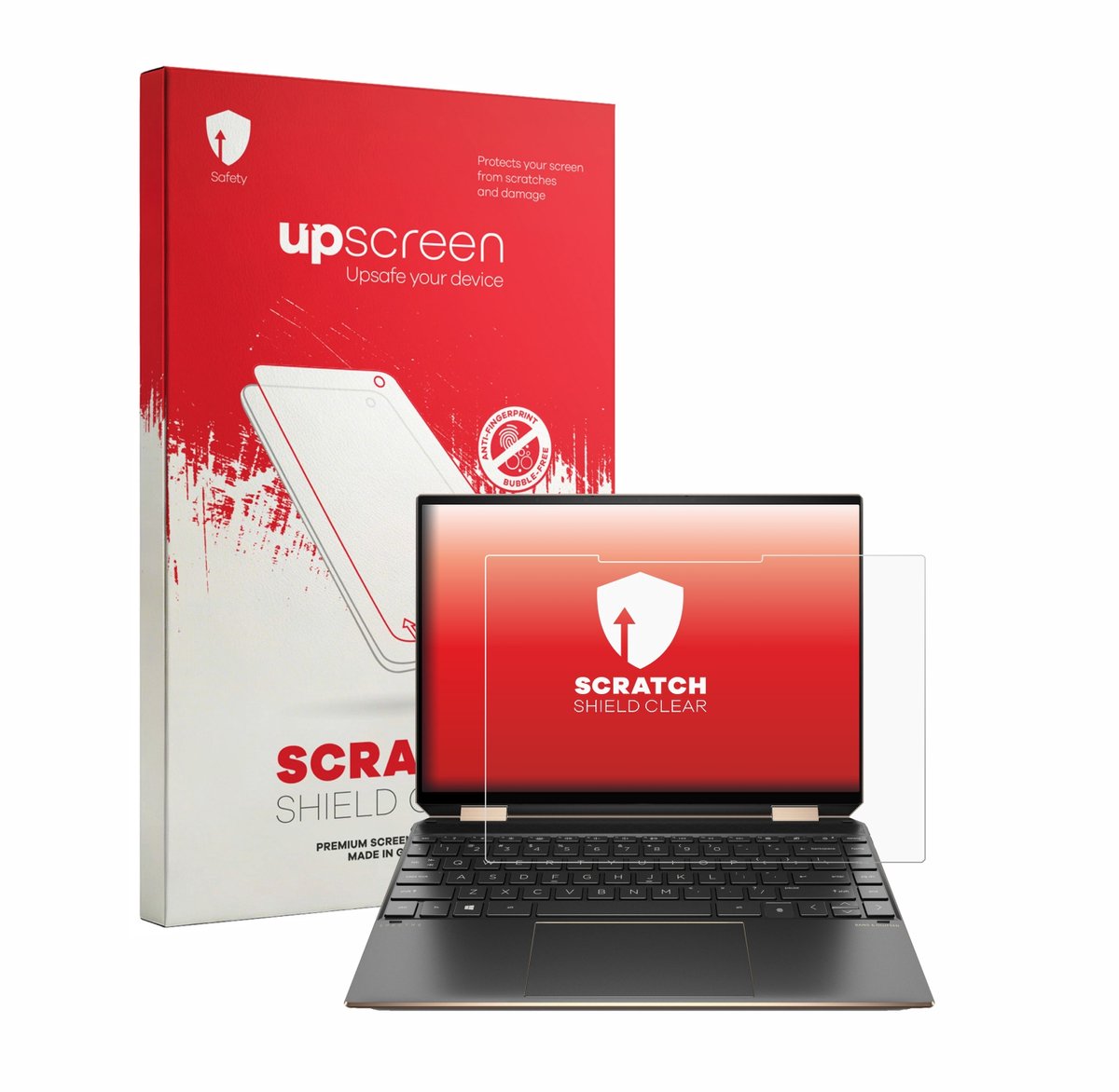 upscreen - Screenprotector voor HP Spectre x360 2-in-1 14-ef2000 13.5" - Folie Beschermfolie transparant
