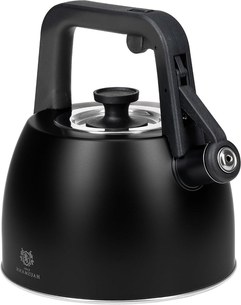 Waterketel - Theeketel Fluitketel - Water Koken - Luide Signaaltoon - 25 Liter - Zwart