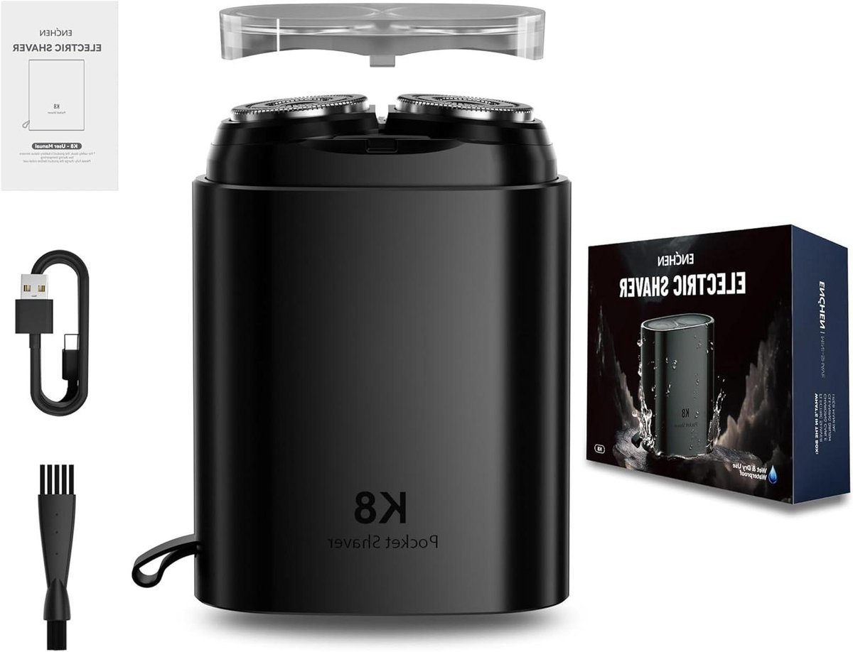Mini scheerapparaat - Draagbaar elektrisch - Reizen en onderweg - IPX7 waterdicht - USB-C oplaadbaar - Metaal