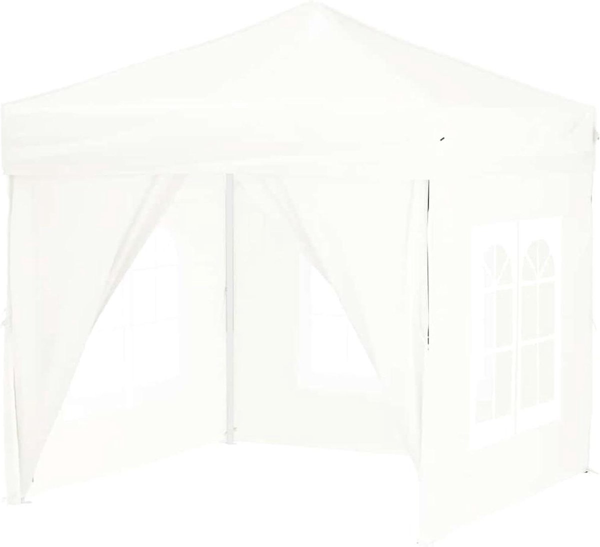 Partytent Opvouwbaar - Tuinpaviljoen Feesttent - Feestjes Buiten - Waterdicht UV-bestendig - 2x2 Meter - Wit