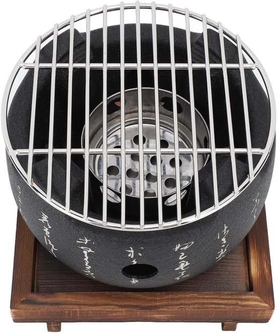 Japanse BBQ Grill - Kleine Grill Houtskool Grill - Buiten Koken - Uniforme Verwarming — afbeelding 5