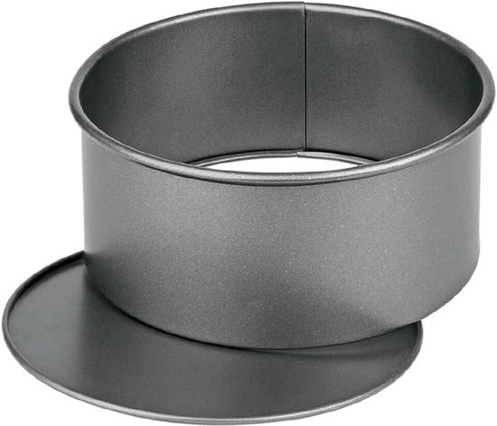 - Panettone Baking Tin with Removable Base - Tall Springform Cake Tin for Panettone and Cheesecakes - Carbon Steel with Non-Stick Coating - Non-Stick Coating - 22 x 10 cm