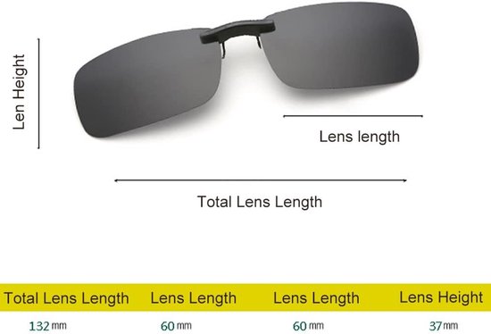 Clip-on Zonnebril - Flip-up Lenzen - Veilig Rijden - Gepolariseerde Bescherming - 132mm Breed - Oranje Lenzen — afbeelding 3