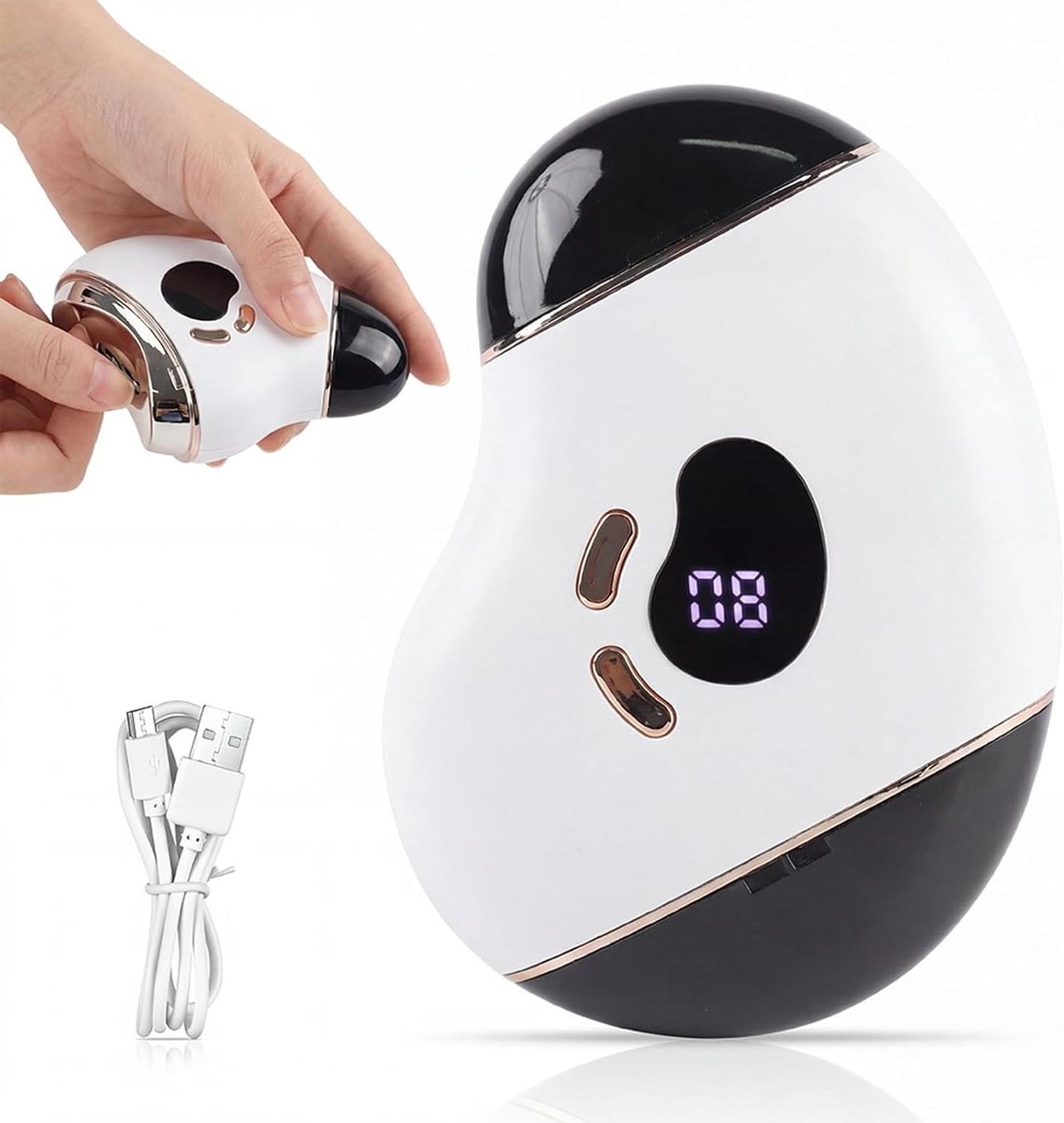 Elektrische nagelknipper - Automatische trimmer - Nagelverzorging thuis - 2 instelbare snelheden - 13 x 10 x 4 cm - Wit