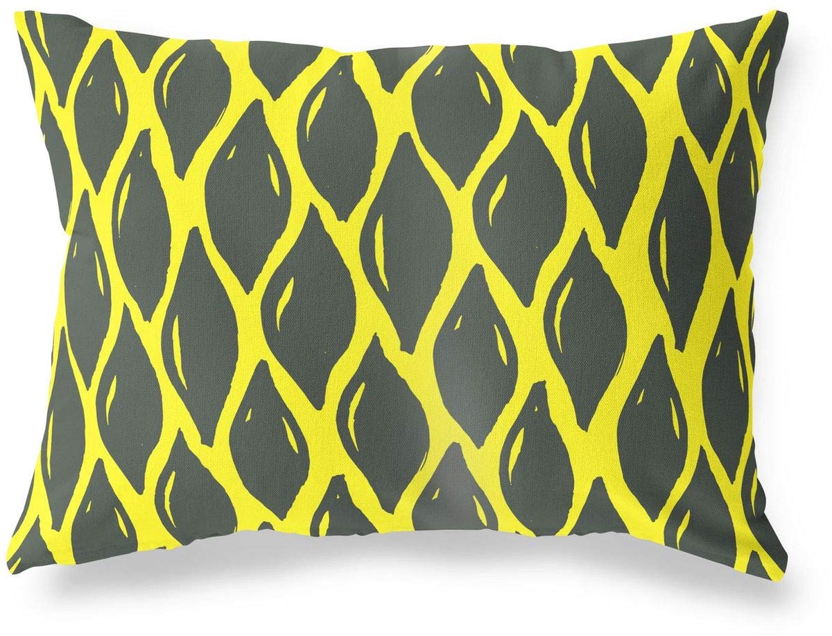 Kussensloop, neon geel-Fume gooien kussenhoezen, decoratieve kussenslopen voor woonkamer, bank, slaapkamer, maat: 45x60 cm - ontworpen en vervaardigd in Turkije