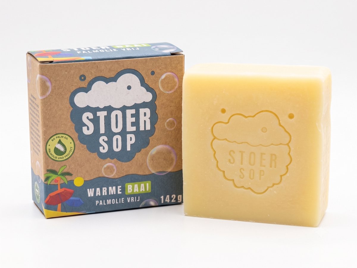 StoerSop - Zeep blok/bar - Warme Baai - Palmolie & plastic vrij! - 142 gram