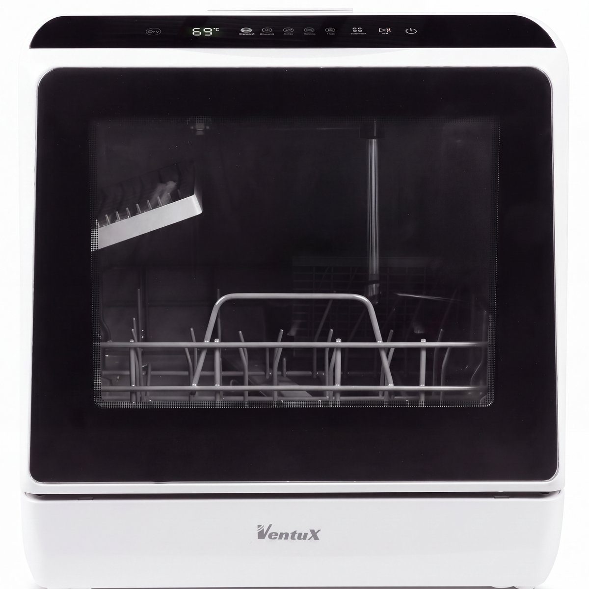 Bol.com Ventux® Mini Vaatwasser Incl. App – Afwasmachine – 5 Programma’s – 900 Watt – 42,5 x 42,8 x 45,8 cm - Wit aanbieding