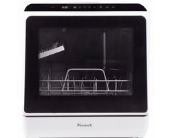 Ventux® Mini Vaatwasser Incl. App – Afwasmachine – 5 Programma’s – 900 Watt – 42,5 x 42,8 x 45,8 cm - Wit