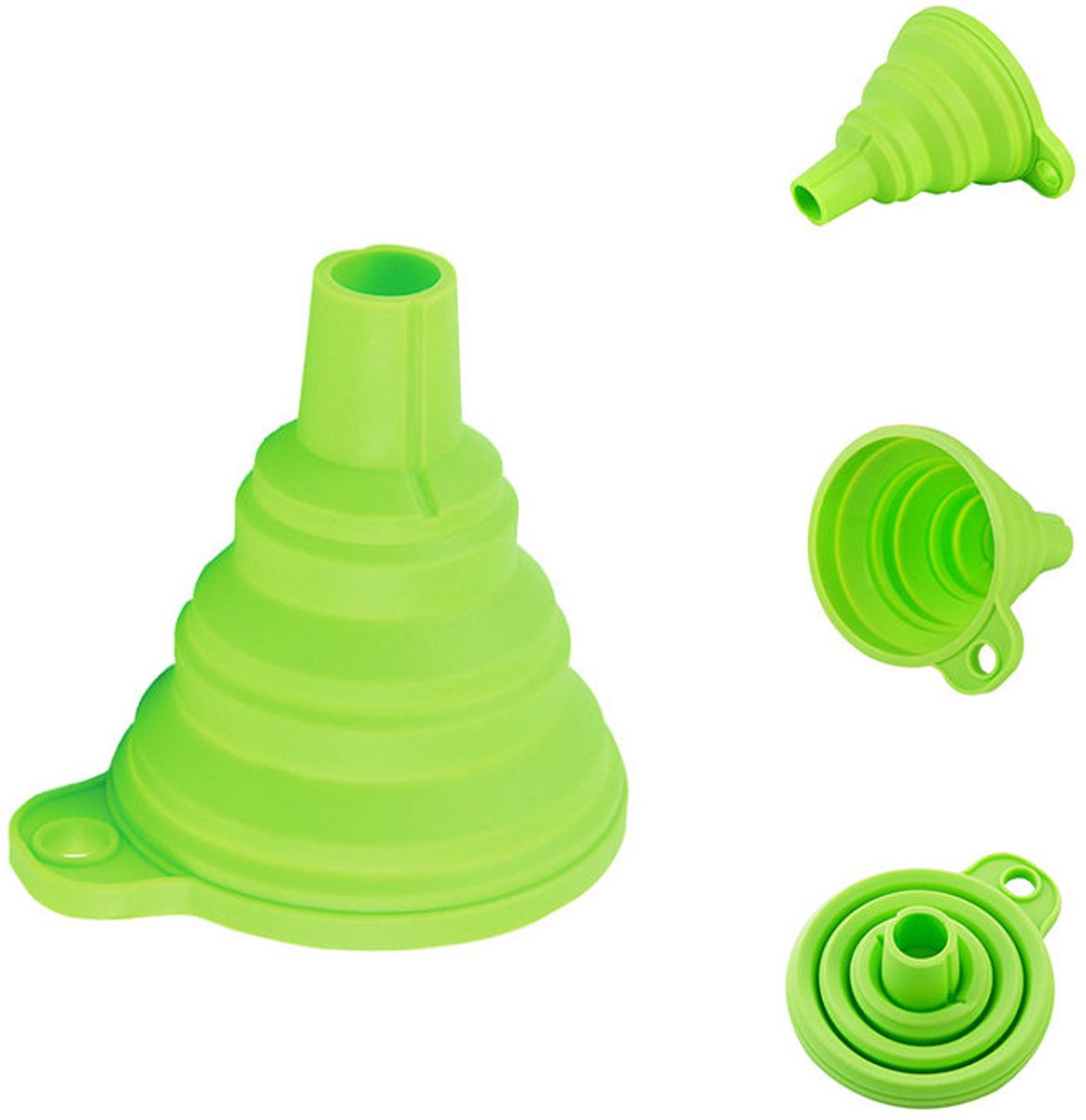 Go Go Gadget - Trechter - Opvouwbaar - Siliconen - 4,5cm - Groen - 1 stuk