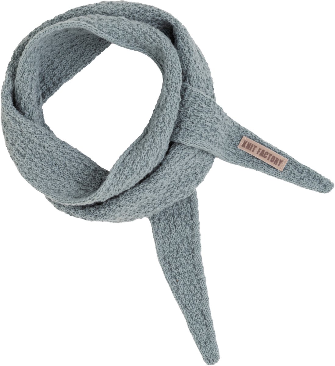 Knit Factory Sana Hals Sjaaltje - Stone Green - 125x10 cm