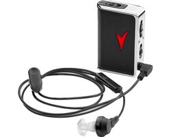 Persoonlijke Sound Amplifier - Audio Hearing Amplifier Device en Voice Enhancer Device voor geluidswinst van 50dB, tot 100 voet weg, Pocket Hearing Devices - zwart