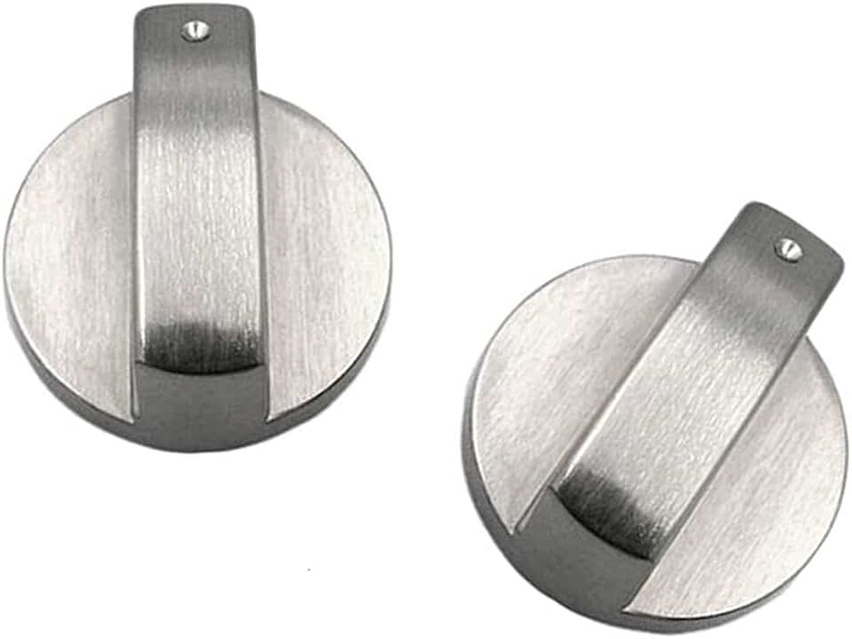 Metalen gasfornuis knop, 2 stks 4 cm* 2 cm zinklegering metalen gasfornuis roterende bedieningsknoppen schakelaar vervangende accessoires voor keuken gasfornuis oven fornuis keukengerei